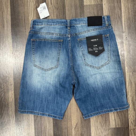 Forever 21 Indigo Denim Jeans Slim Shorts - Picture 2 of 11